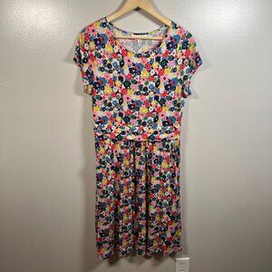 Boden Amelie Jersey Dress Size 10 Floral Preppy Twee Work Teacher Stretch